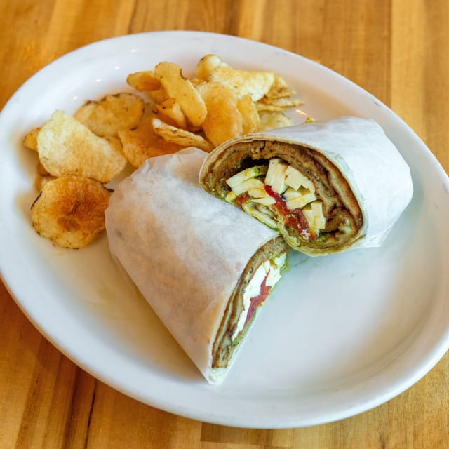 Eggplant Pesto Wrap.